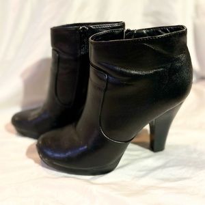 Black ankle boot heels